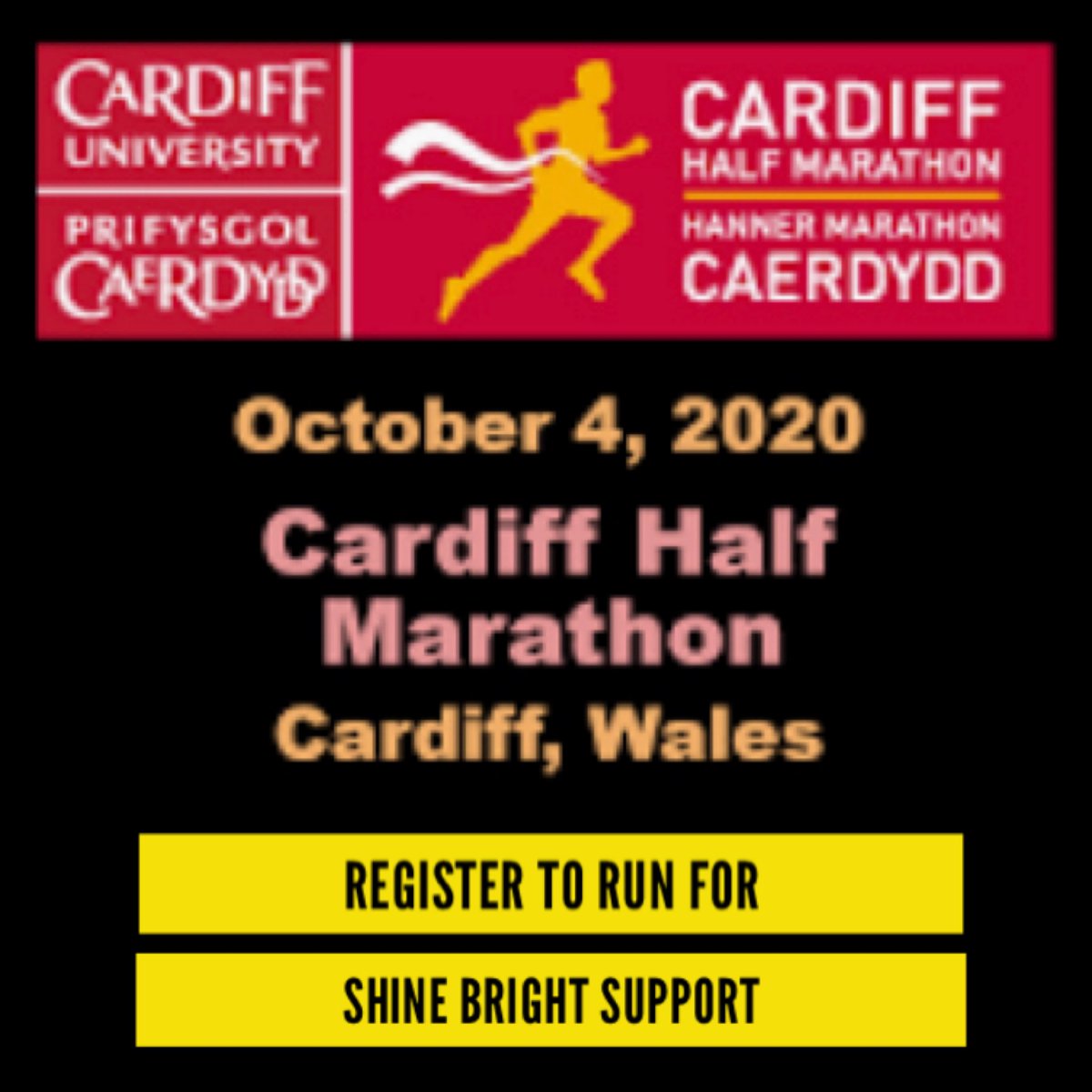 Head to our website and fill out the registration form to take the few remaining spots in Team Shine! #cardiffhalfmarathon #cardiffhalf #registrationopen #teamshine #shinebrightsupport