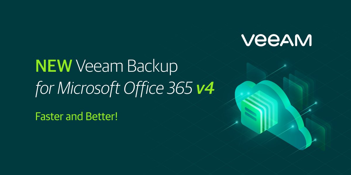 QuartzMatrix's tweet image. NEW &amp;amp; improved: #Veeam Backup for Microsoft #Office365 v4! It delivers a cloud-optimized option specifically for cloud-first companies, so you don’t need to worry about the safety of your data. @Veeam takes care of it for you! Learn more here &amp;gt;&amp;gt; &amp;gt;&amp;gt; stwb.co/zurhhhs