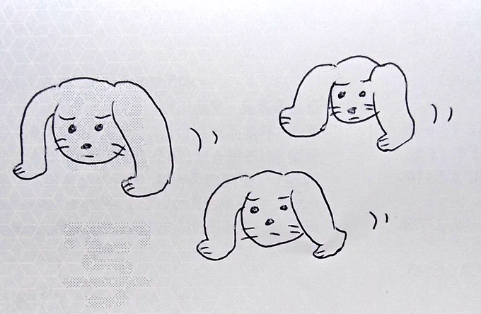 @sukisyota1029 耳で歩きそうなうさぎが可愛かったので思わず模写したわww 