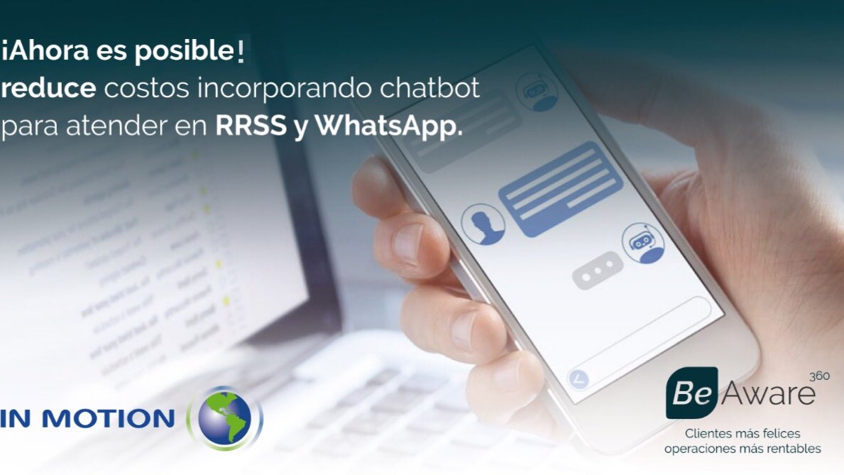 beaware360_'s tweet photo. ¡Ahora es posible!, reduce costos incorporando ChatBot para atender en RRSS y WhatsApp.

Be Aware 360° permite incorporar  chatbot, para atender en RRSS,  WhatsApp y en tu sitio corporativo.

Consulte nuestra tarifas aquí https://t.co/RhUR4jgNsg 
#WhatsappBussines #CX #Venta https://t.co/8wORnIQQSx