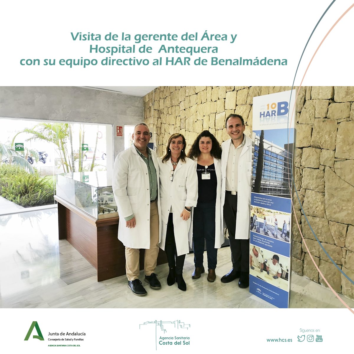 👨‍⚕👩‍⚕🏥 La directora del 𝗛𝗼𝘀𝗽𝗶𝘁𝗮𝗹 𝗱𝗲 𝗔𝗹𝘁𝗮 𝗥𝗲𝘀𝗼𝗹𝘂𝗰𝗶ó𝗻 𝗱𝗲 #Benalmádena, <a href="/TallonBelen/">Belén</a>  recibe la visita de la gerente del Área y hospital de <a href="/SaludNorteMalag/">Salud Norte Málaga</a>  y su equipo directivo para conocer los circuitos de Cirugía Mayor Ambulatoria #Sinergias #CMA