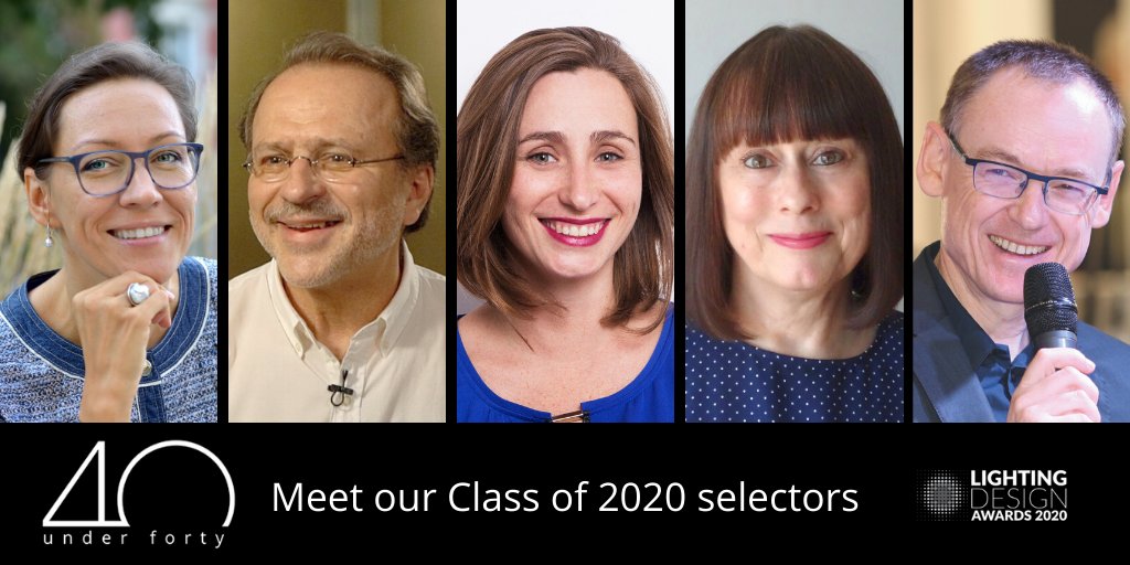 And here they are! Meet the fantastic #40under40 Class of 2020 selectors! From left to right: Karolina Zielinska-Dabkowska, Craig Berneck, Helena Gentili, Jill Entwistle and Ray Molony #lighting #lightingawards #LDAwards