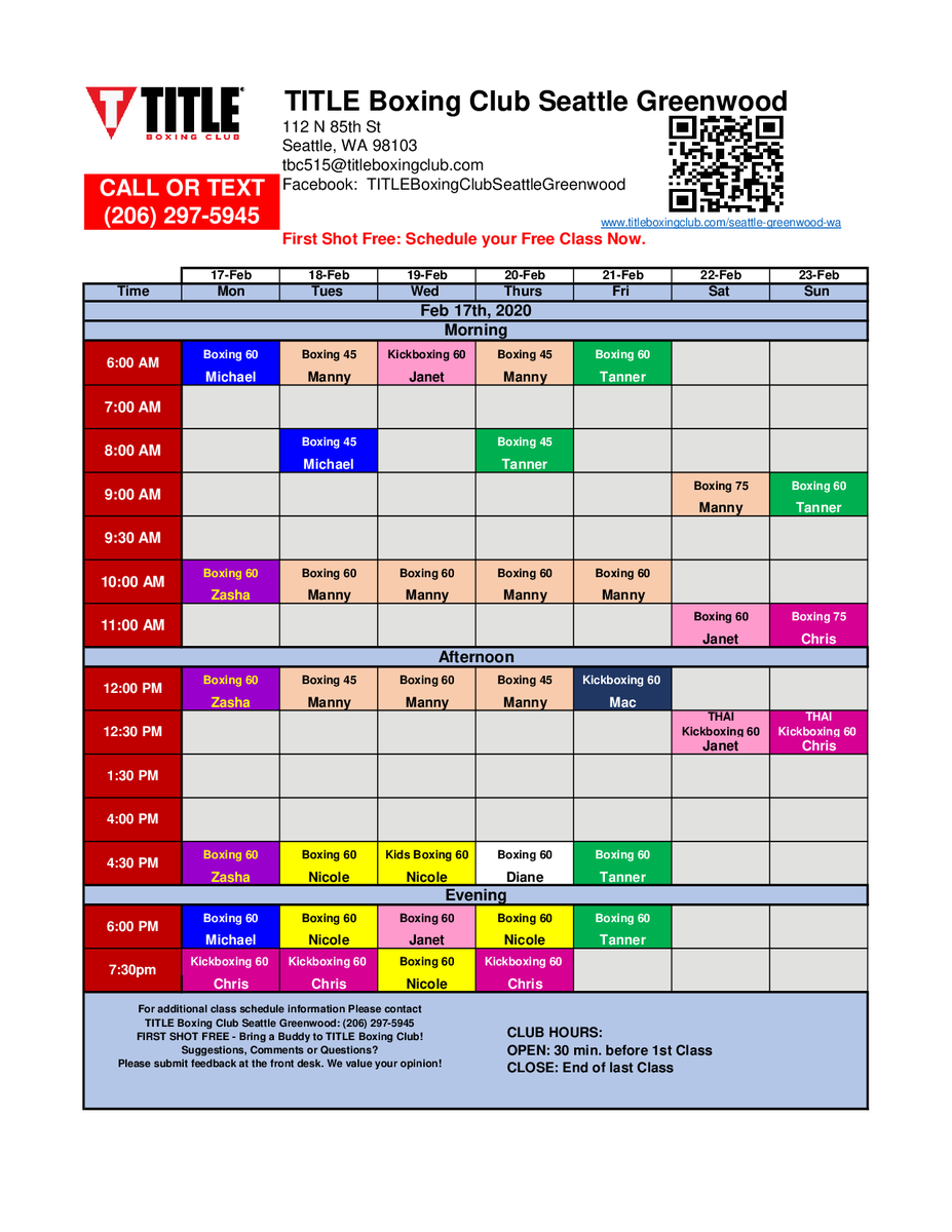 TBCSeaGreenwood's tweet photo. Play BINGO TITLE style for the month of February.  Stop by front desk for cards and rules.  Prizes too!

Women’s Weightlifting classes with Coach Diane:  Wednesdays 11 AM, Thursdays 5:30 PM, Fridays 11 AM.

Skills class with Coach Seth:  Sundays 2 PM.

Join our fight for health! https://t.co/MA8Axg7nUJ