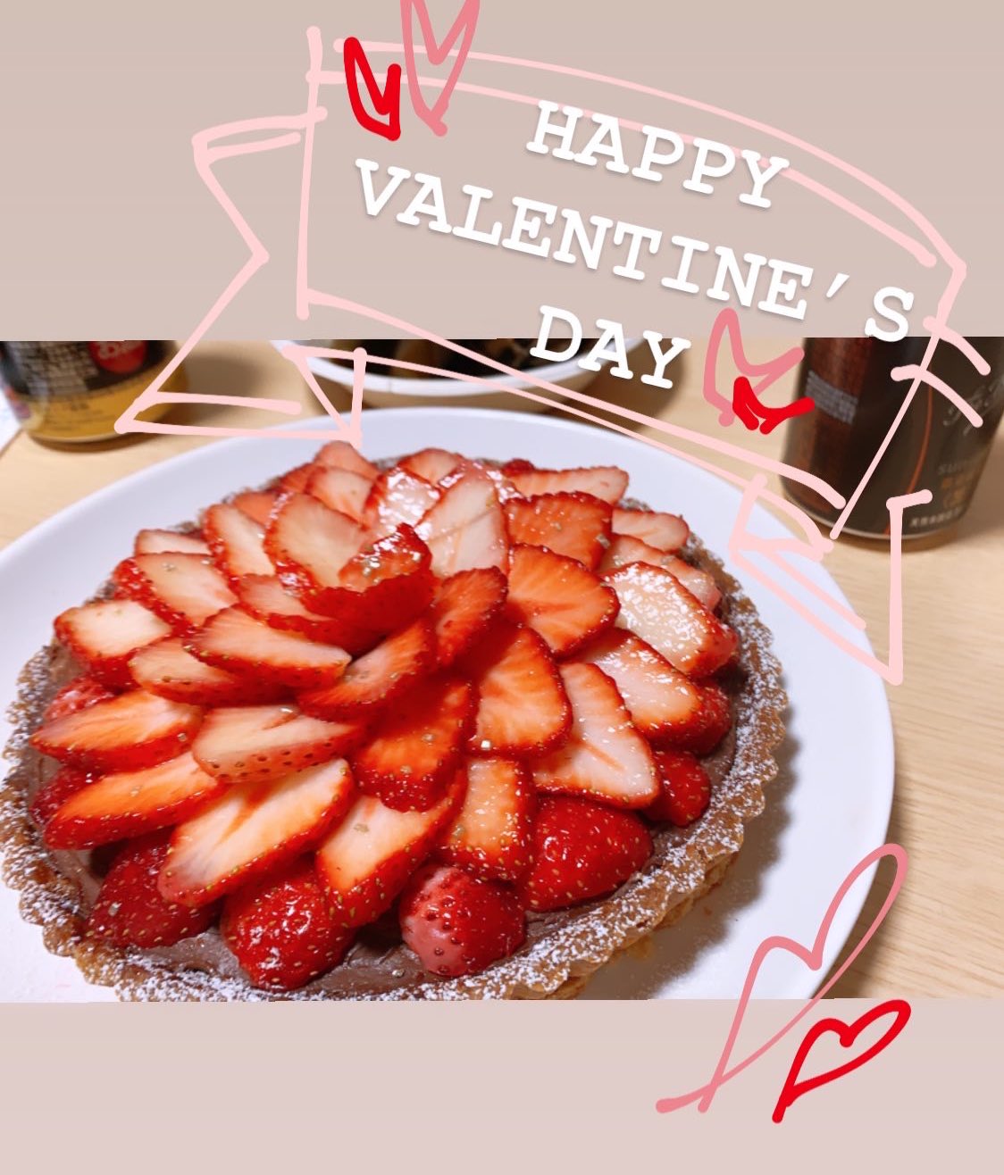 ゆうか バレンタインには遅れたけど久々にお菓子作った たのちい チョコムース 生チョコタルトたっぷりいちごトッピング T Co Qzv31zvbfl Twitter