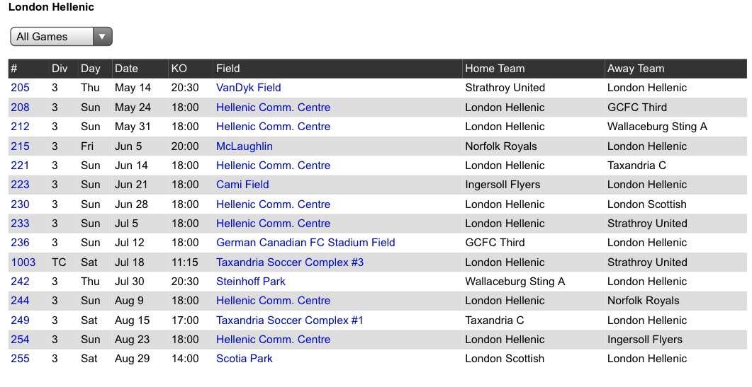 LDNHellenic's tweet photo. Our 2020 schedule has been released. The fun begins on May 14 in Strathroy! https://t.co/xbBDjZAFtT