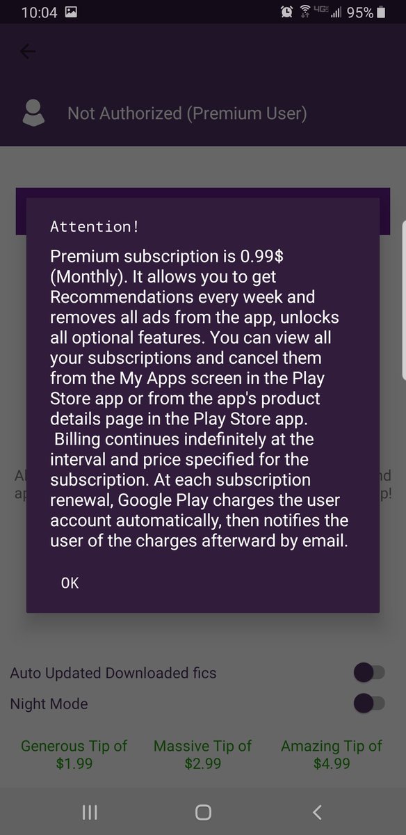 lexical_dreamer's tweet photo. So theres this app that's reposting a shitton of stories off of AO3, including my baby wip, Sea Change. And they're doing it with ads and subscription service. Fuck right off with that. Please report to the app store if you have a moment! I've already sent a report to AO3. https://t.co/voHYctJvVU