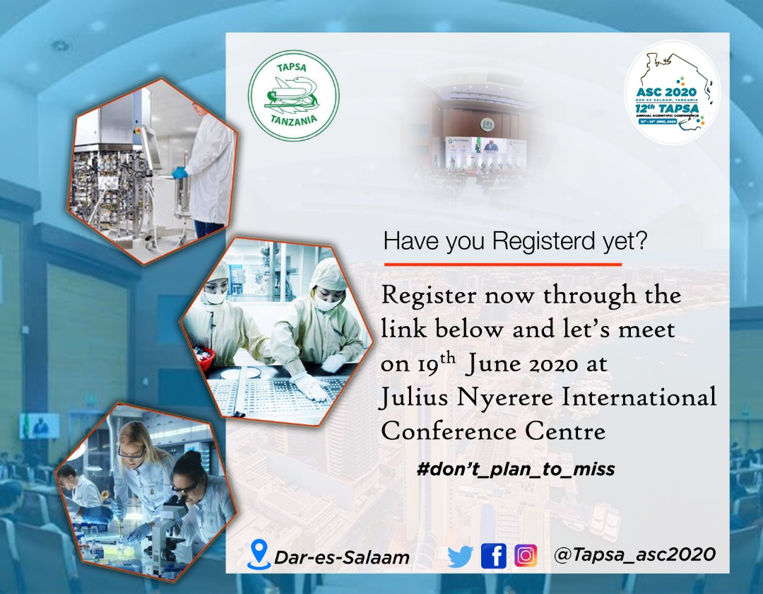 TAPSA_Asc2020's tweet photo. Hello TAPSA organises its 12th Annual  Scientific Conference and General Meeting in Dar es Salaam, to be hosted by @tapsamuhas and @KiutTapsa
We kindly invite you to register and attend by clicking the link below.. https://t.co/UNR53A0LmO
#TAPSAASC2020 https://t.co/1qMJwrHvQn