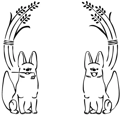 宮城県の姫宮神社様「御朱印」イラストスタンプ制作のお仕事をさせていただきました。
おみたまと鍵を咥えたお狐様と稲穂です。 