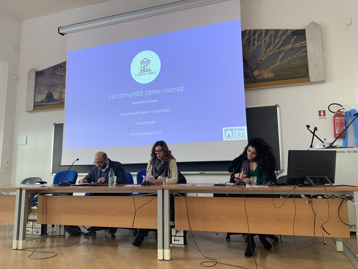 Salvatore Colazzo e Ada Manfreda participating at #inclusivememory conference within the #IMproject <a href="/AntonellaPoce/">Antonella Poce</a> <a href="/UnivRoma3/">Università Roma Tre</a> <a href="/CMuseale/">Centro Didattica Museale</a>