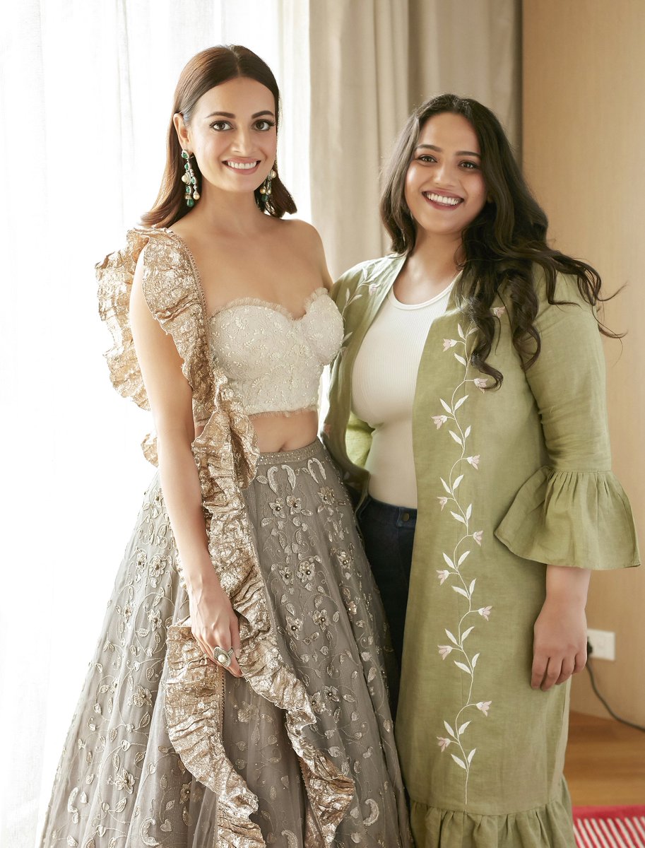Dia Mirza wearing House of Kotwara along with Sama Ali, Creative Director of House of Kotwara.

<a href="/deespeak/">Dia Mirza</a> #LakmeFashionWeek