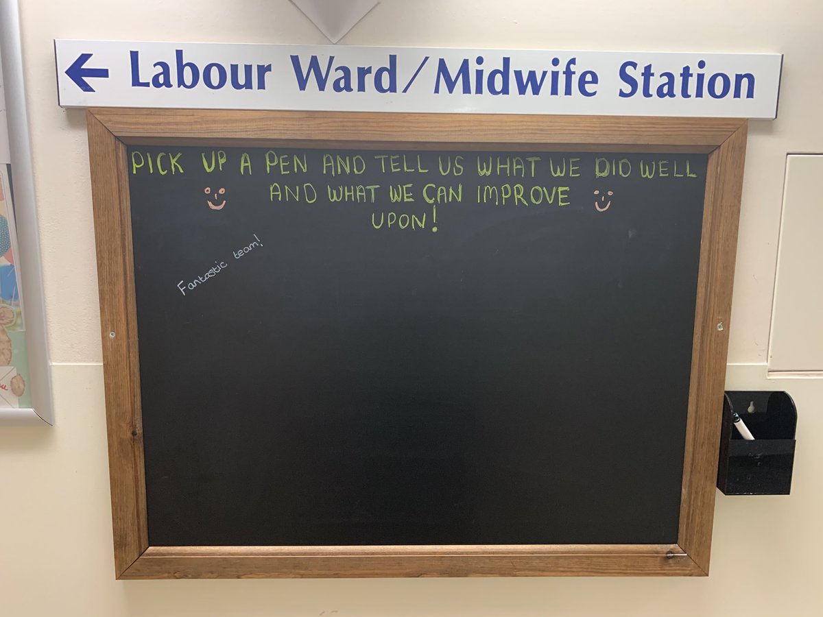 Loving our new graffiti chalkboard on labour ward!! ❤️ #ASPHBetterBirths #realtimefeedback ⁦@GemmaPuckett⁩ ⁦@woolie31⁩ ⁦@lisasharpeMW⁩ ⁦@helencollins291⁩