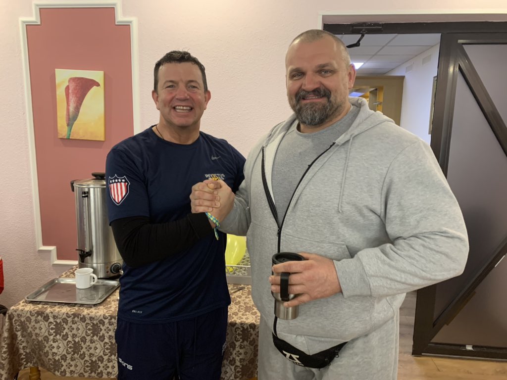 Today’s celebrity to drop in and speak with the Athletes - UKRAINE’s strongest man. Awesome dude who is an inspiration to the wounded warriors. #IG2020 #thehague