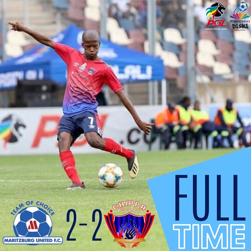 ChippaUnitedFC's tweet photo. 📢 FULL TIME 📢
🏆 #MultiChoiceDiskiChallenge
@MaritzburgUtd 2️⃣2️⃣ @ChippaUnitedFC
Goalscorers:
Crayton Snyman & Kurstyn Flanagan
#Asidlali
#AyeyeChilliboysAyeye🌶️🌶️🌶️ https://t.co/cLaa1FjS4k