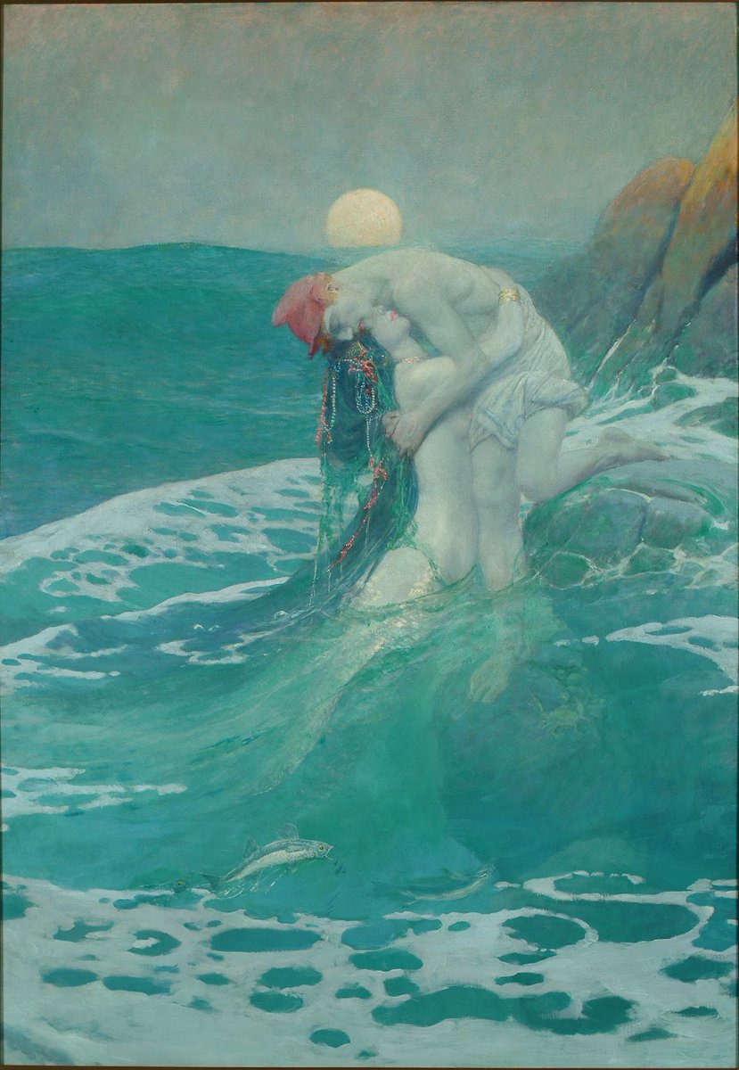 Howard Pyle. 'The Mermaid'Another favorite. This was Pyle's last painting, which he left unfinished - he died while on a trip with his family in Italy at 58.