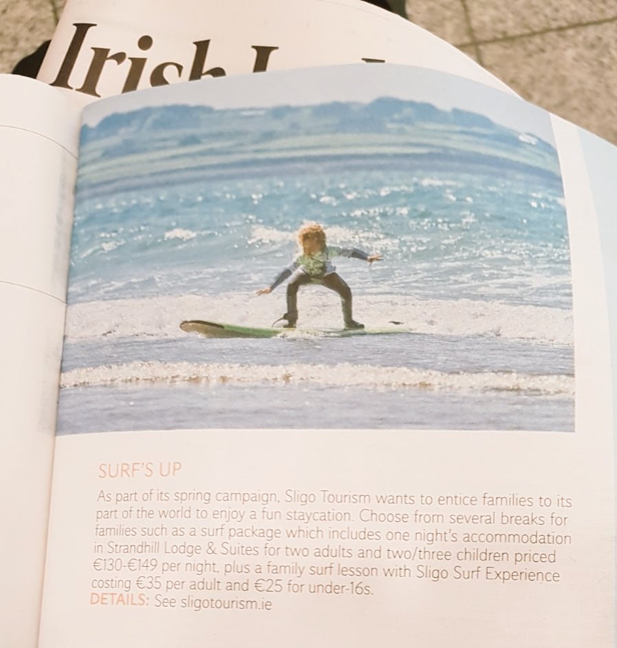 Surf's Up for Spring! 🏄🏄‍♀️🌊

One of our family offers with
<a href="/StrandhillLodge/">Strandhill Lodge Boutique Hotel</a> <a href="/sligosurfexp/">Sligo Surf Experience</a> spotted in today's <a href="/Independent_ie/">Irish Independent</a> 😍😍

Check out all our Sligo Tourism offers over here 👉sligotourism.ie/offers