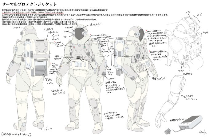 船外活動用宇宙服のデザイン&amp;設定 