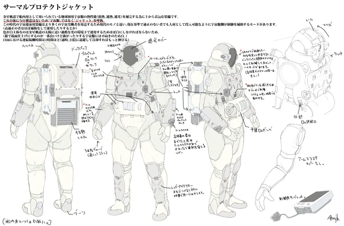 船外活動用宇宙服のデザイン&amp;設定 