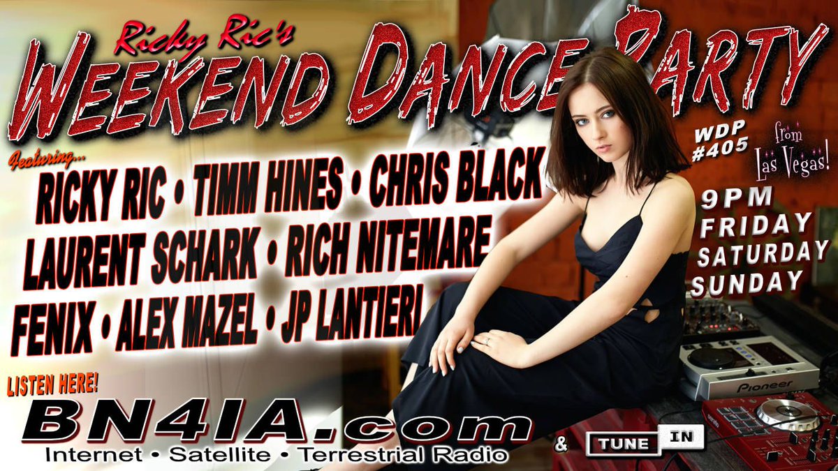 WkndDanceParty's tweet photo. #NowPlaying @RickyRicMix's #WDP405 ⚡
On @BN4IA #Radio #Tokyo❗Tune In Here ☞ https://t.co/0N1VyUOt7Q ☜
#radio #dance #trance #house #edm #DJSets #DJs https://t.co/SnbhI5ykvL
