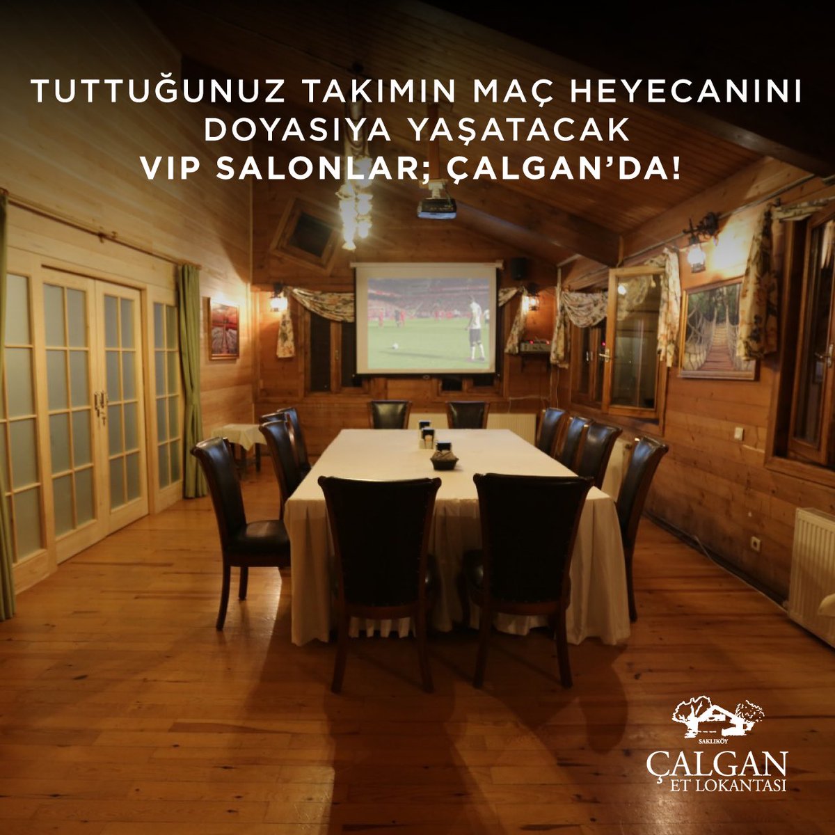 CALGAN_ET's tweet photo. VIP salonlarda sunduğumuz maç yayınımızla heyecanınıza ortak oluyoruz! 
-
#çalgan #çalganet #ankara #çayyolu #yemek #doğa #lezzetklasiği #lezzet #lokanta #restoran #etkinlik #ankarayemek #maç #maçheyecanı #maçyayını #maçankara https://t.co/s8dx8xiQ14