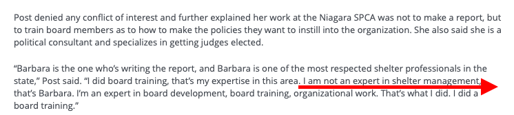 GiveLuckyBack's tweet image. Sadly #LibbyPost has very little concern about what is right.   She is against any reform that can help #Pets in "Shelters." This religious bigot and #ProKill Extremist operates out of greed and lust for power not expertise.  She admits so below.🆘↙️