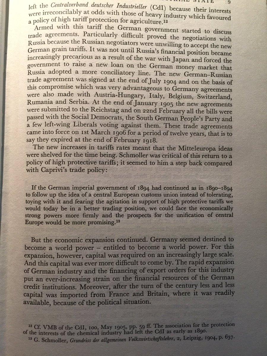Fritz Fischer's analysis of Imperial Germany's pre-WW1 debate over a proposed Mitteluropa trading bloc to counter a rising United States and a Britain in 'splendid isolation' from the continent makes for endlessly fascinating reading.