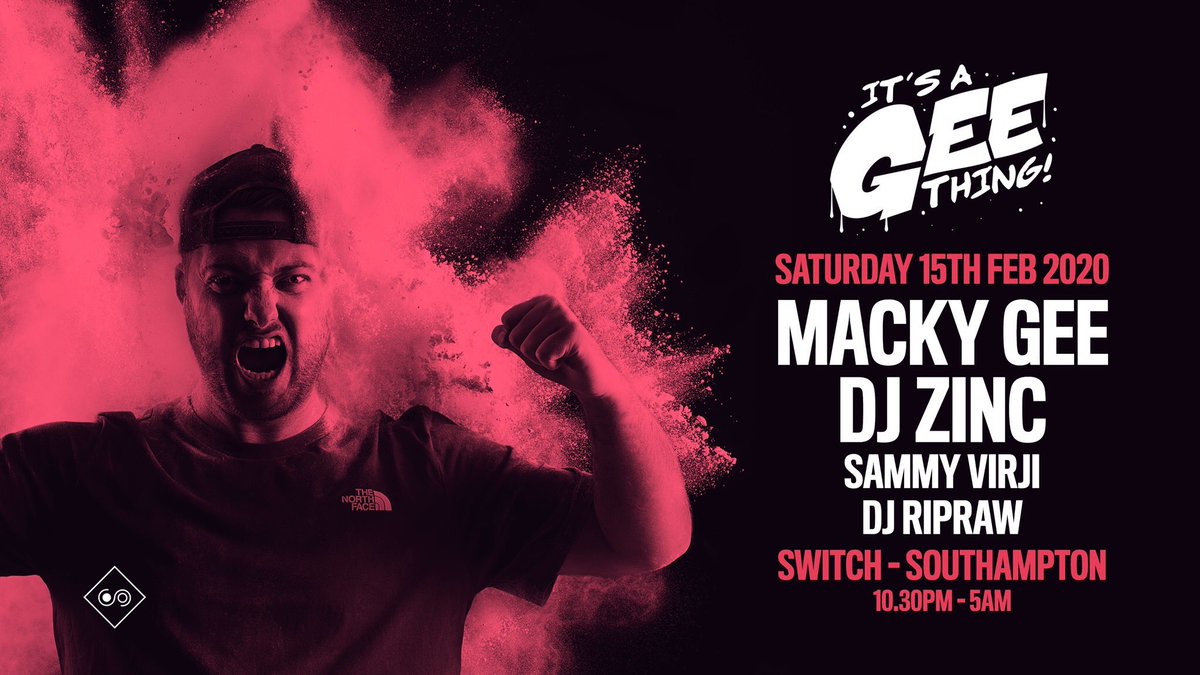 smartieb's tweet photo. @MackyGee Presents : Itβs A Gee Thing tonight at @switchsoton
Last remaining tickets β© https://t.co/UVa7x6ZS1c
#MackyGee #SwitchSouthampton #dnb #Fatsoma #Tickets https://t.co/3yvcpKyDVx