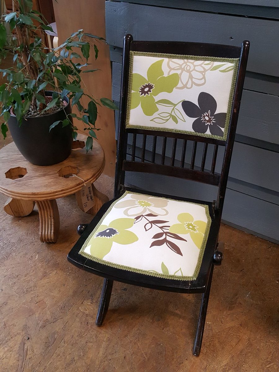 EdinRemakery's tweet photo. We love a before & after! This vintage stool arrived with us in a sorry state but after some work from our #Upholstery expert it's beautiful once more & ready for a new home! Available now for £60, we're open until 6pm today so why not pay us a visit? #remakery #reuse #recycle https://t.co/z8TE1mc9NK
