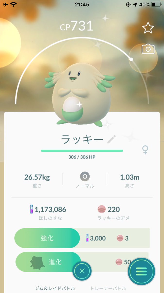 ポケモンgo 色違いハピナスのビジュアルは通常と比べて誤差レベル 進化には注意 ポケモンgo攻略まとめ速報