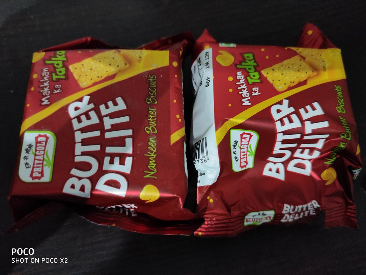 RohanTyagi17's tweet photo. @PriyagoldGroup
Respected Sir, I bought a priyagold biscuit Butter Delight from a shop. I found 3 biscuits less in the packet. The packet is still closed. I have two similar packaging packets but one with less packets. Look into the matter. https://t.co/Uc0sHoNDEx