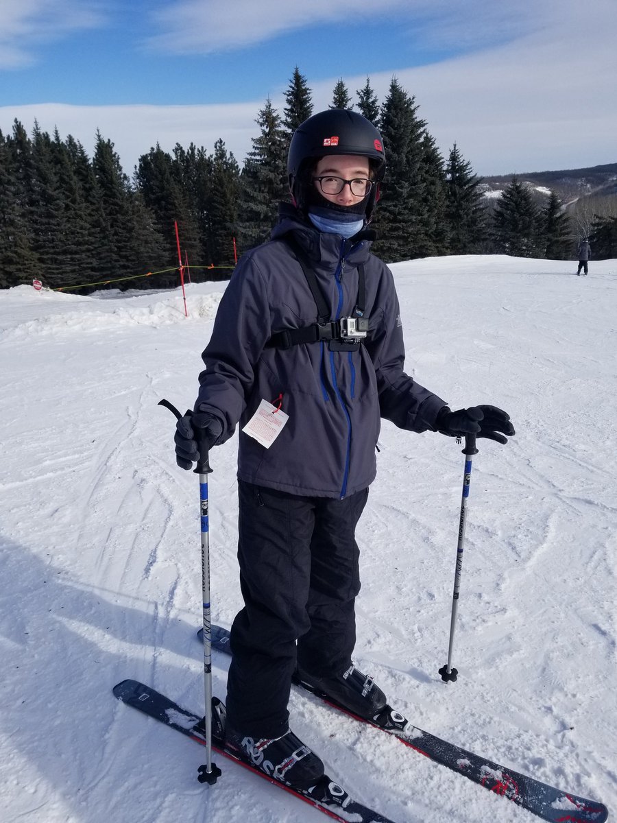 Great day on the slopes learning new skills #TRex2020 #middleschool4life