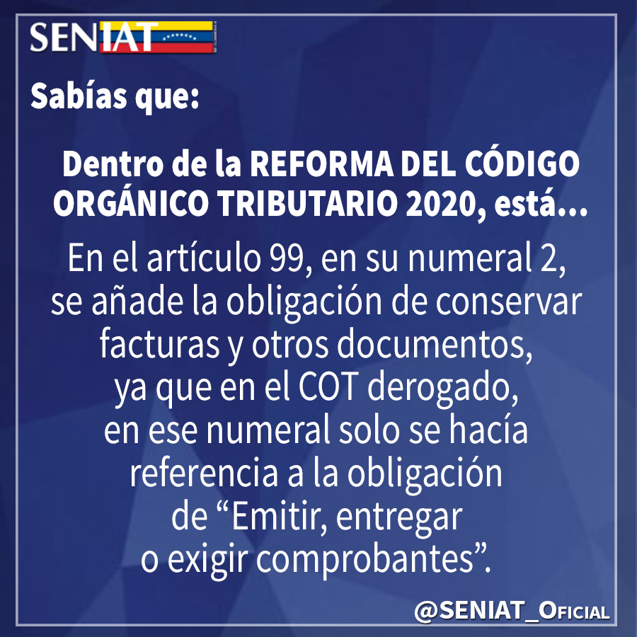 #Entérate sobre la Reforma del Código Orgánico Tributario 2020.