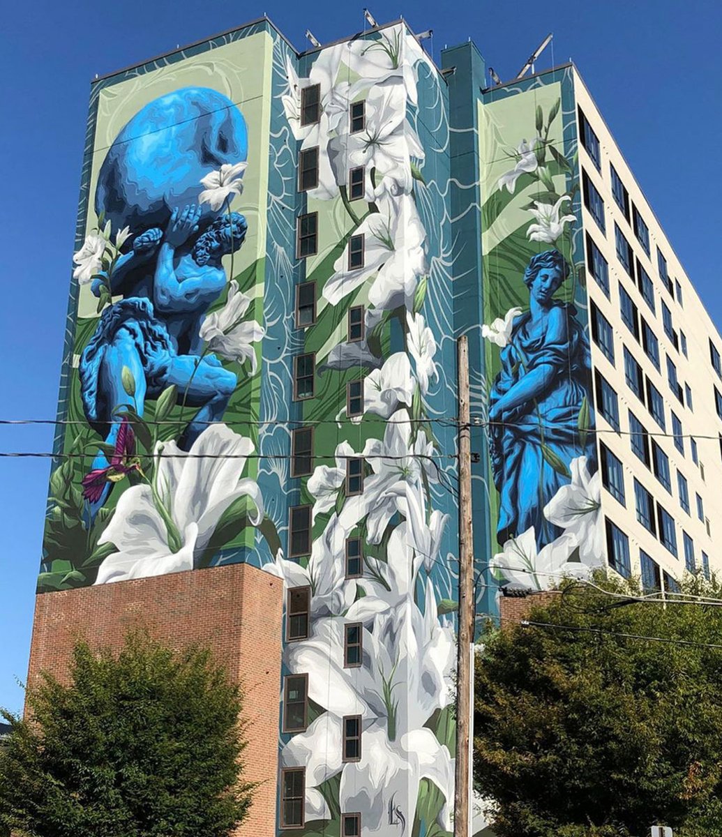 globalstreetart's tweet photo. Part of 'The Journey' piece by @zoueh_skotnes and @oh_yanoe for @shortnorthartsdistrict @graduatehotels with support from @anggiez24 @shanejessup @augmentedislandstudios late last year.
---
#GlobalStreetArt #StreetArt #PaintedCities https://t.co/JJGoKJxVdt