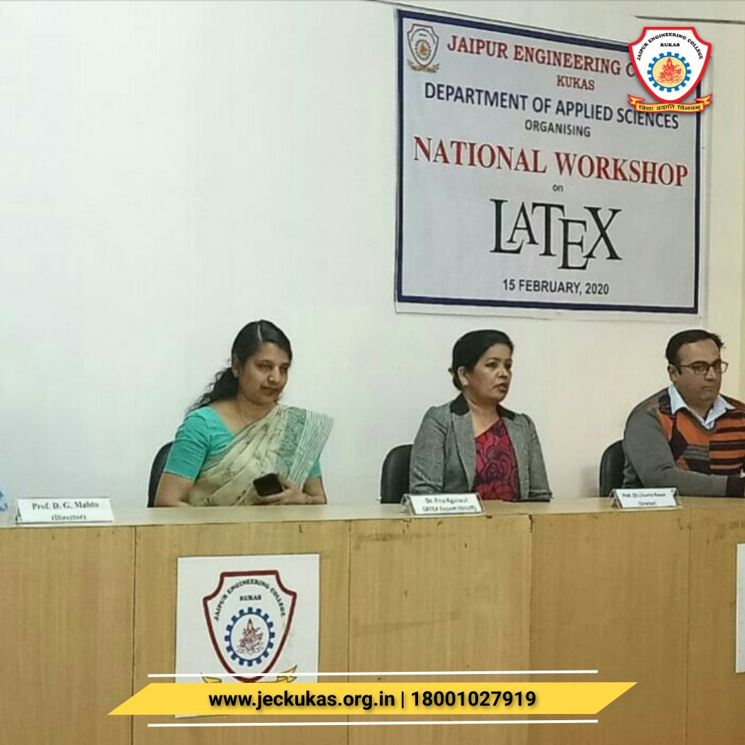 jecgroupofclgs's tweet photo. 𝗗𝗿. 𝗥𝗶𝘁𝘂 𝗔𝗴𝗿𝗮𝘄𝗮𝗹 Department of Mathematics, MNIT delivering an expert 𝗹𝗲𝗰𝘁𝘂𝗿𝗲 𝗼𝗻 𝗟𝗮𝗧𝗲𝗫 today.

#flightwithJEC #LaTex #expert #lecture #Mathematics #Deparment #MNIT #pinkcity #Engineering #college #Jaipur #rajasthan https://t.co/Wivwv8hnAn