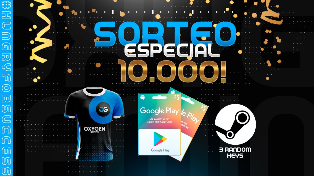 #SORTEO | #10K

¡Lo primero, GRACIAS por el apoyo diario que nos dais ya que tod@s sois participes de esto! 💙

¿Que sorteamos? 🎁

👕 Una camiseta del Club
🎟️ 2 tarjetas de #GooglePlay
🗝️ 3 claves de #Steam

REQUISITOS: RT/FAV y seguirnos en Twitter.

Tenéis hasta el 29/02 🍀