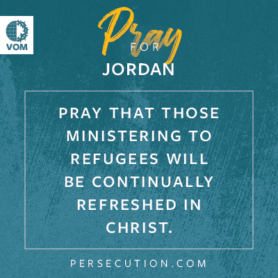 VOM_USA's tweet photo. JORDAN: Pray that those ministering to refugees will be continually refreshed in Christ. https://t.co/eGdttfdPDg
