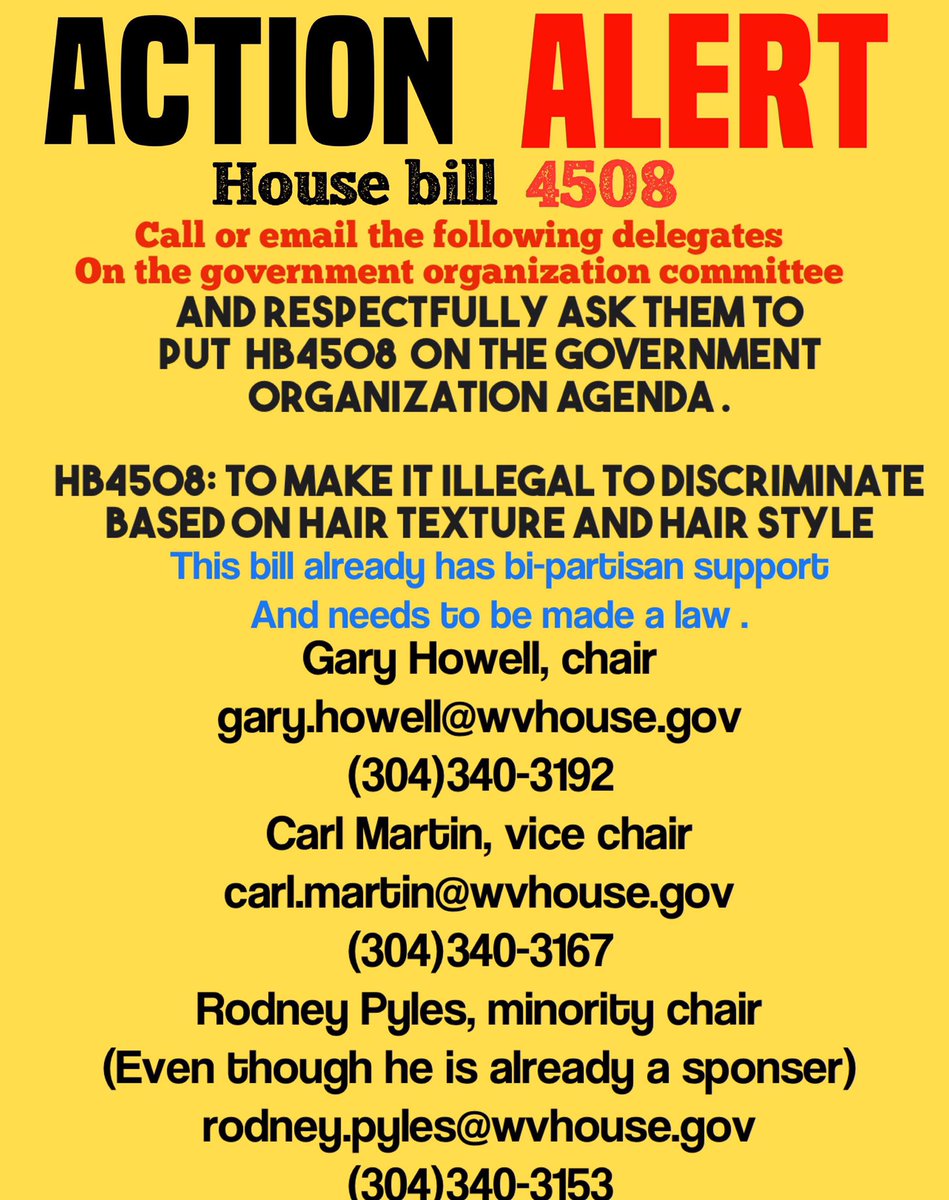 The Crown Act protects against discrimination by adding to the West Virginia Human Rights Act traits commonly associated with race like hair texture and protective styles including braids and twists.

This particular type of discrimination is all too common for many Black people