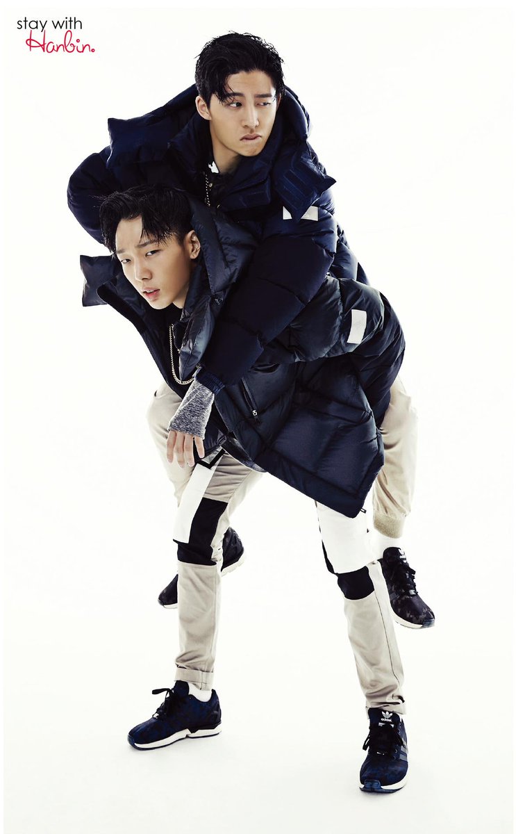 Jiwon carrying Hanbin 