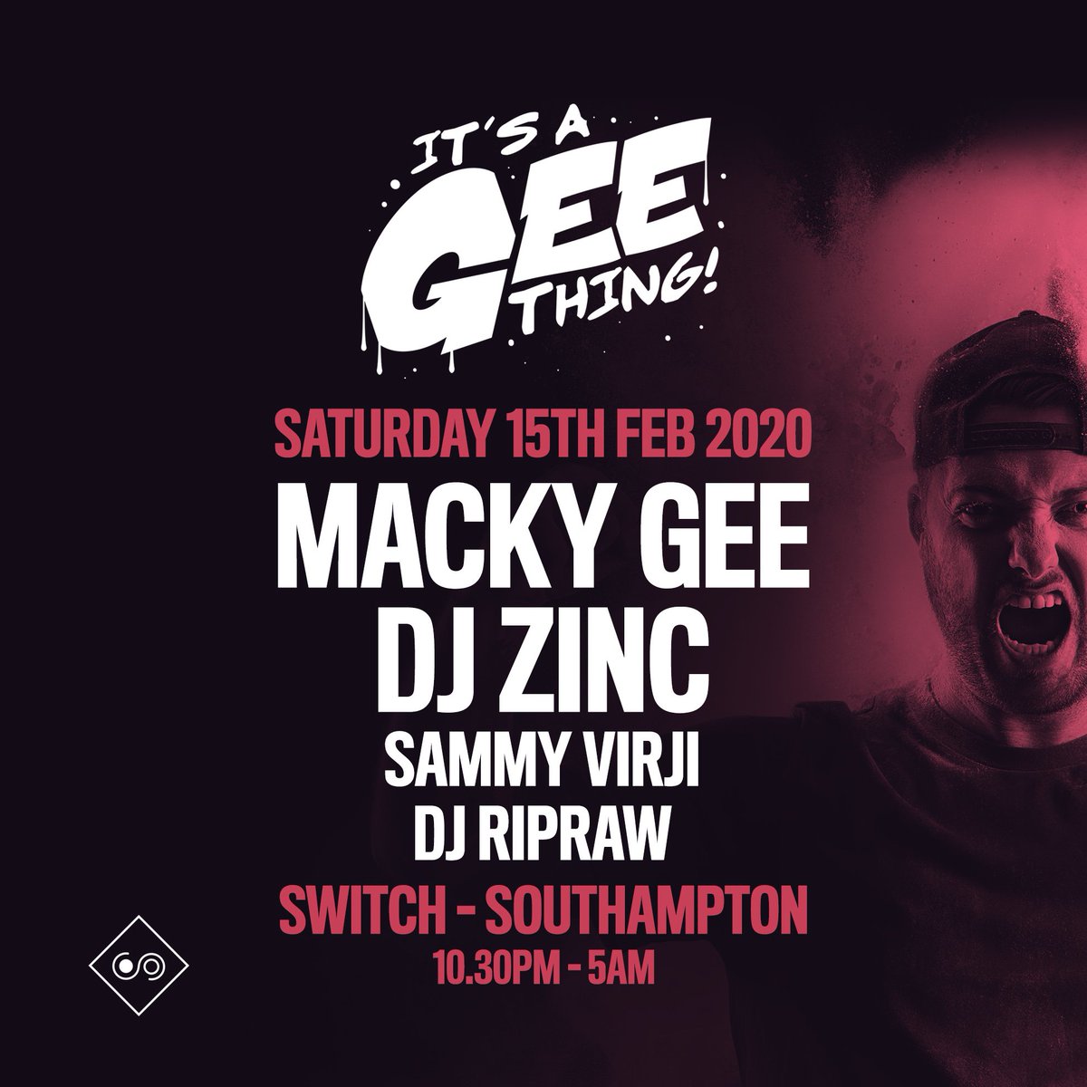 switchsoton's tweet photo. HEAVYWEIGHT lineup tonight for #itsageething ποΈ ft @MackyGee
@djzinc @sammy_virji @djripraw
ποΈ FINAL 100 TICKETS π https://t.co/XxpCh6ep5p
#mackygee #drumandbass #dnb #bassline #ukg #bass https://t.co/9sVnTZXNOK