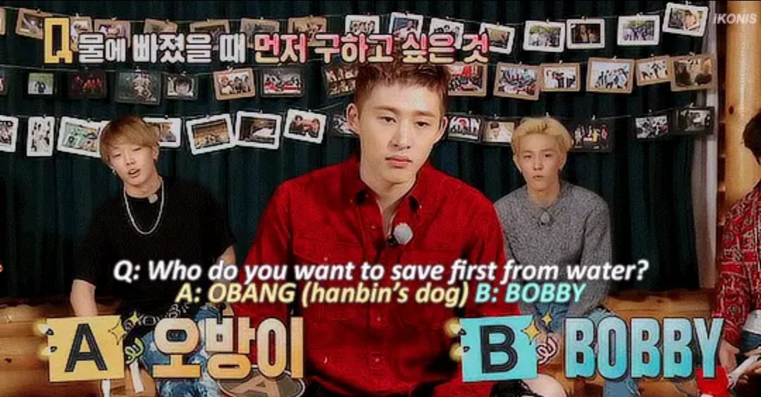 that time Jiwon said he would save Hanbin first even if his Pooh falls into water 