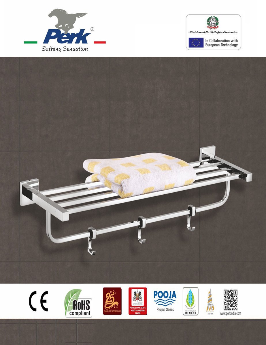 PerkIndia1's tweet photo. Towel Rack with multiple hooks from New Cubix Series is a multipurpose product that renders an extra luxury in your bathroom. Build with brass and alluringly finished using chrome plating, this product is a perfect match for the luxury bathrooms and architects.
#towelrack https://t.co/2AxPwno0yu