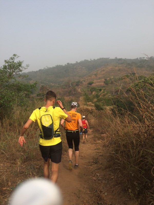 MaryAhmann's tweet photo. Proud Mom Moment: My Maggie finished the Togo Africa marathon today. Won 2nd place (out of the 50 registered runners). #Togo #ConstructionForChange #UND #ExerciseWins #NotLast https://t.co/pQLaHhjUvi