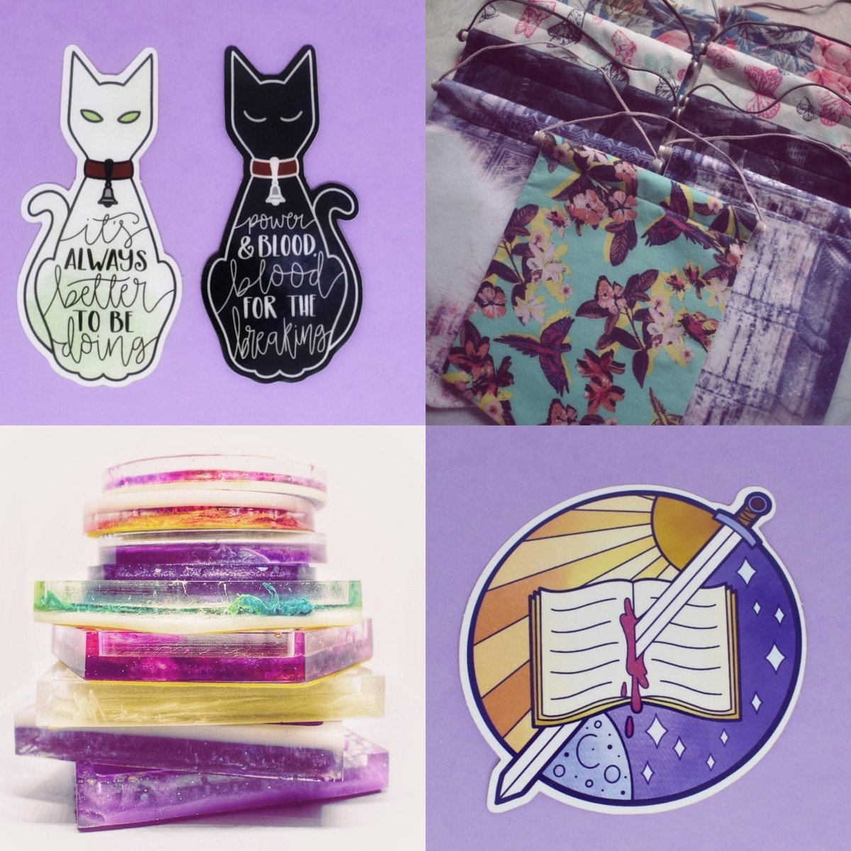 FelfiraMoon's tweet photo. New stock now live!
-Mogget & Kerrigor stickers
-Sword Through My Bookish Heart sticker
-9 upcycled pin banners
-9 resin trinket trays
*AND* the SECONDS SALE will be back for 1 week!
#theoldkingdom #bookish #pinbanner #resin https://t.co/M4IOAizcMq https://t.co/50INyBxdiG