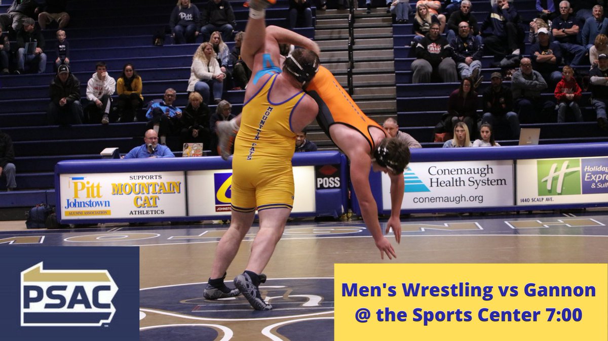 Men's Wrestling vs Gannon today home at 7:00