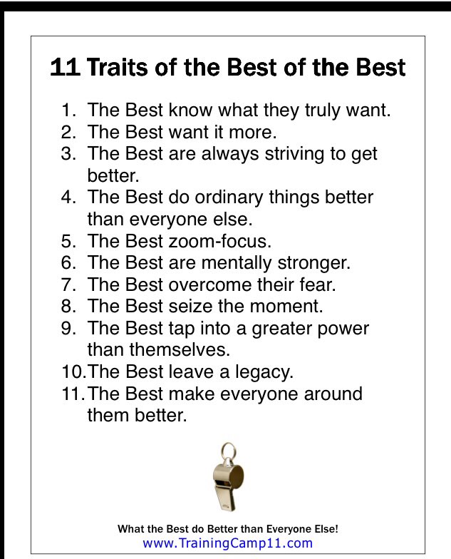JonGordon11's tweet image. When I wrote Training Camp I studied the best and here’s what I found.