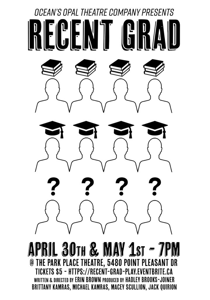 ocean_opal's tweet image. #RecentGrad is the perfect play to help you through #postgradblues. #Tickets are available now at: recent-grad-play.eventbrite.ca #theatre #theatrens #halifax #halifaxns #halinoise #halifaxnews