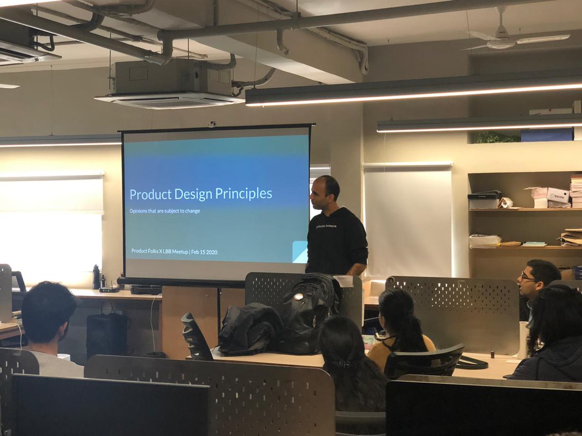 abhayjani4's tweet photo. Snaps from @TheProductfolks workshop on Product Design in NCR 🎨 

- @dxmathur covered moving Fast with Design, User vs Data centricity. 🚀🚀

- @amberkrishan covered seeing product building in different way. He also made people scratch their heads with interactive exercise! 💯💯 https://t.co/mJqBdNy8z8
