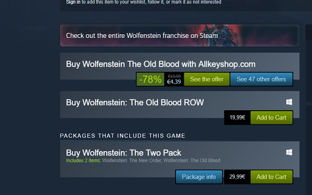 Wolfenstein: The Old Blood RoW Steam CD Key