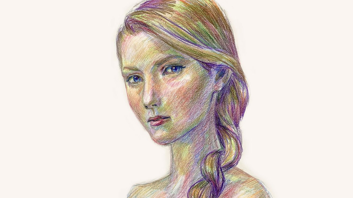 シロ46 色鉛筆画 イラスト 金髪の女性 メイキング を公開しました T Co 7aeiygd 色鉛筆で描いたアナログメイラストのイキングです リアルタッチの描き方 塗り方のコツなど 絵に興味ある 方は フォロー チャンネル登録お願いし