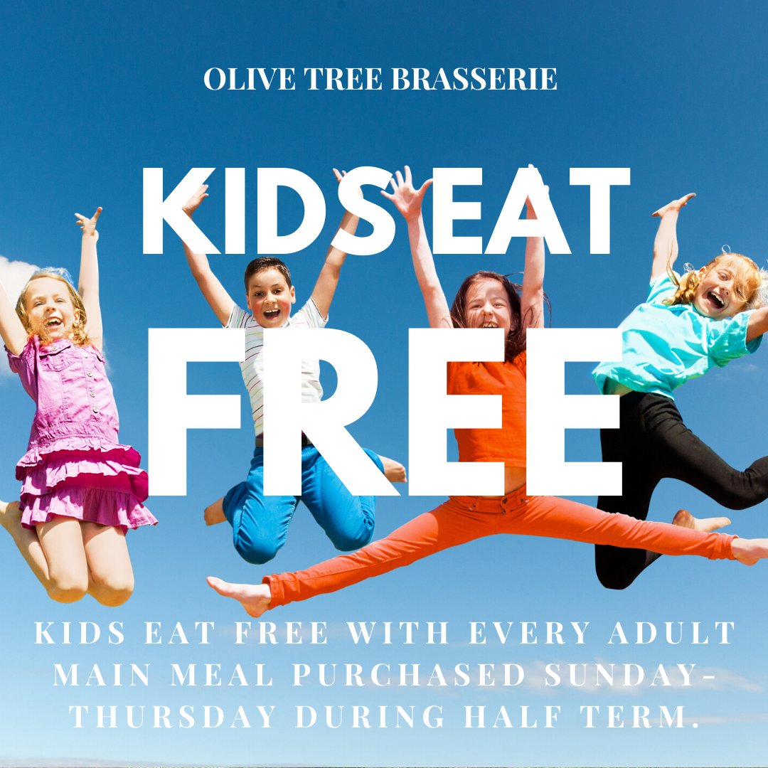 Our kids eat FREE offer is back for February half term!