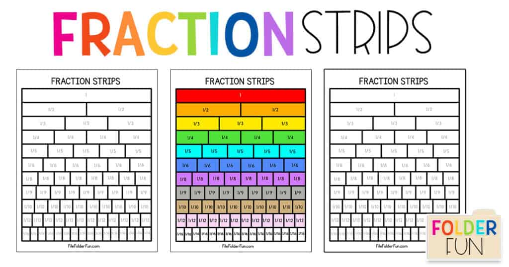 O Xrhsths Valerie Mcclintick Sto Twitter Free Printable Fraction Strips Or Fraction Bars For Your Math Learning Centers Make Your Own Math Manipulatives With Our Free Printable Fraction Sheets Print In Color